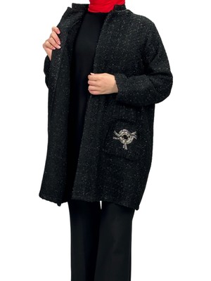 ottomanwear.com Büyük Beden Ceket Bluz Takım Siyah OTW61382