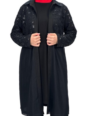 ottomanwear.com Büyük Beden Ceket Bluz Ikili Takım Siyah OTW61575