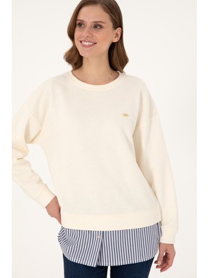 U.S. Polo Assn. Kadın Krem Sweatshirt 50299007-VR071