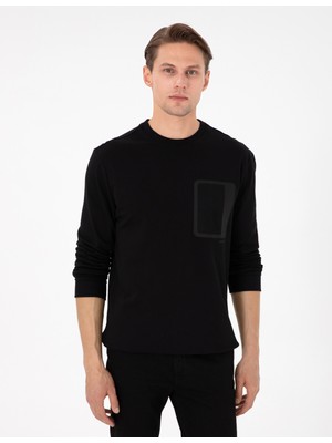 Pierre Cardin Erkek Siyah Regular Fit Sweatshirt 50298970-VR046