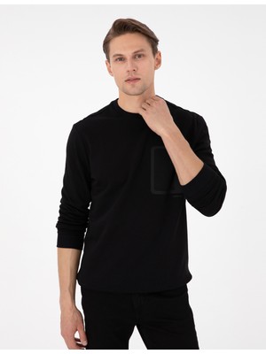 Pierre Cardin Erkek Siyah Regular Fit Sweatshirt 50298970-VR046