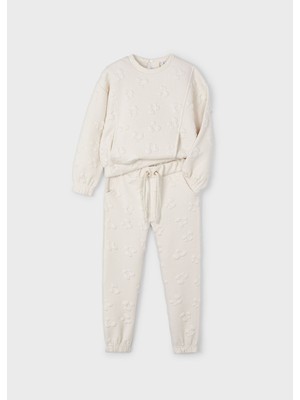 Kız Çocuk Esofman Takım Krem