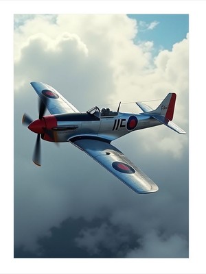 Tablomega Havadaki Savaş Uçağı Mdf Poster 25CMX 35CM