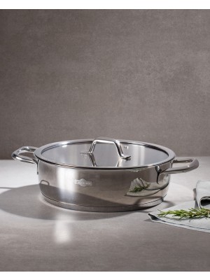 Madame Coco Nova Kısa Tencere - Çelik - 26 cm