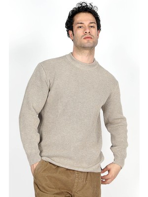 Lee Cooper Erkek Ruby Balıkçı Yaka Triko Kazak 241055 Taş