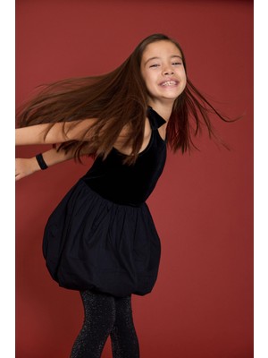 Babokah Kadife Balon Elbise