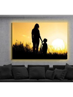 Marsilyan LED Işıklı Kanvas Tablo, 3D Dekoratif Baskılı Tablo Yapay Zeka Destekli Modern Tasarımlar 356