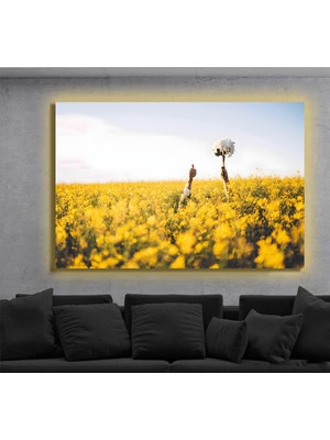 Marsilyan LED Işıklı Kanvas Tablo, 3D Dekoratif Baskılı Tablo Yapay Zeka Destekli Modern Tasarımlar 402