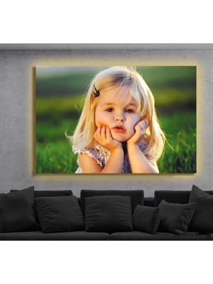 Marsilyan LED Işıklı Kanvas Tablo, 3D Dekoratif Baskılı Tablo Yapay Zeka Destekli Modern Tasarımlar 355