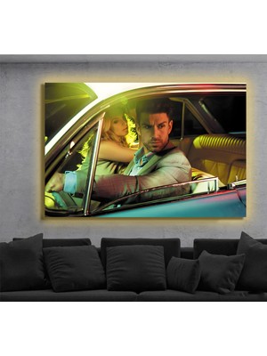 Marsilyan LED Işıklı Kanvas Tablo, 3D Dekoratif Baskılı Tablo Yapay Zeka Destekli Modern Tasarımlar 348