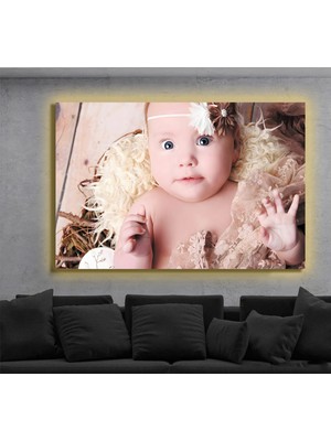 Marsilyan LED Işıklı Kanvas Tablo, 3D Dekoratif Baskılı Tablo Yapay Zeka Destekli Modern Tasarımlar 407