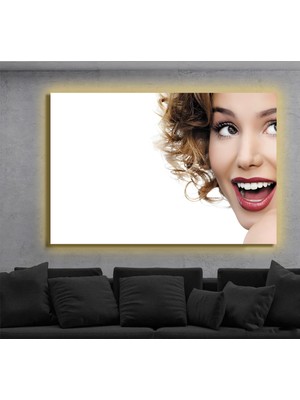 Marsilyan LED Işıklı Kanvas Tablo, 3D Dekoratif Baskılı Tablo Yapay Zeka Destekli Modern Tasarımlar 162