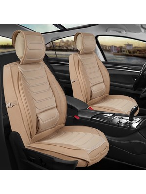 AG Store 
honda Legend Uyumlu Oto Koltuk Kılıfı Yarı Deri Ön/arka Set Eyfel Series Bej Renk