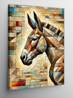 Tablomega Kanvas Tablo Mozaik Zebra Sanatı