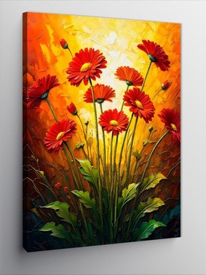 Tablomega Kanvas Tablo Kırmızı Çiçek Tarlası