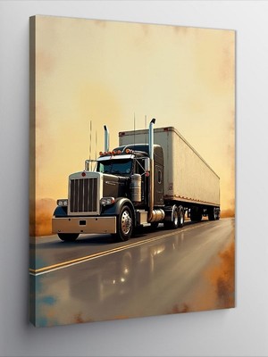 Tablomega Kanvas Tablo Yolda Yalnız Tır