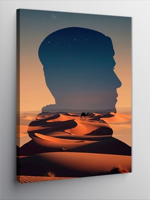 Tablomega Kanvas Tablo Çölde Siluetler