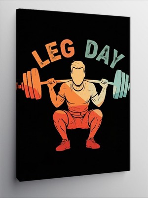 Kanvas Tablo Leg Day ve Sporcu