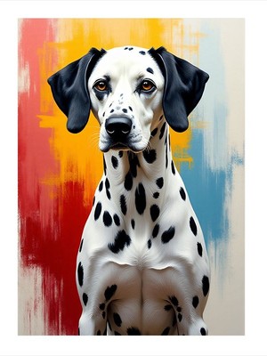 Tablomega Dalmaçyalı Köpek Portresi Model Mdf Tablo 35CM X50CM