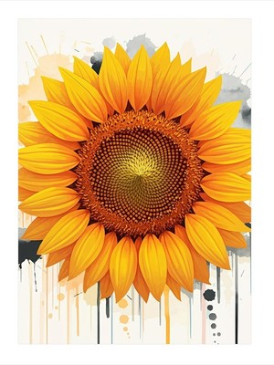 Tablomega Güneşin Gözbebeği Ayçiçeği Modern Ahşap Tablo 18CM x 27CM