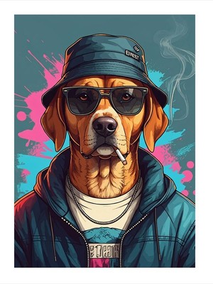 Tablomega Sokak Köpeğinin Karizması Mdf Poster 18CM x 27CM
