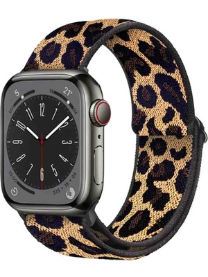 Cool Cold Apple Watch Seri 10 9 8 7 6 Se 5 4 3 2 1 Ultra 1/2 (42-44-45-46-49) mm Uyumlu Elastik Ayarlanabilir Kayış