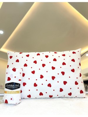 Kırmızı Kalpli Lastikli Çarşaf Takımı Tek/ Çift/ Battal