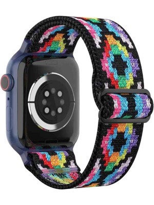 Apple Watch Seri 10 9 8 7 6 Se 5 4 3 2 1 (42-44-45-46-49) mm Ultra1/2 Uyumlu Elastik Kayış