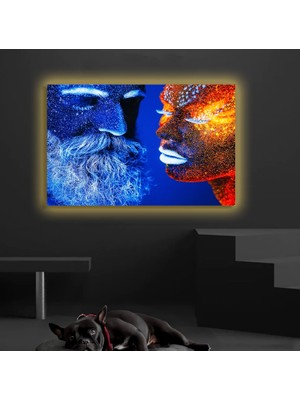 Xpetrana LED Işıklı Kanvas Tablo, 3D Dekoratif Baskılı Tablo Yapay Zeka Destekli Modern Tasarımlar 03