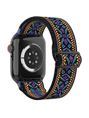 Apple Watch Seri 10 9 8 7 6 Se 5 4 3 2 1 (42-44-45-46-49) mm Ultra1/2 Uyumlu Elastik Kayış