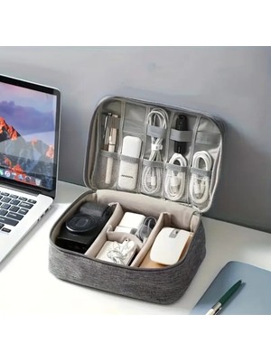 ZYC Elektronik Cihaz ve Kablo Düzenleyi Taşınabilir Seyahat Çantası