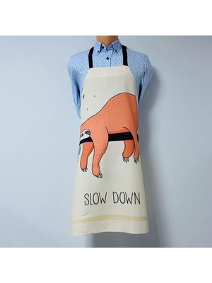 Mediterian Renkli ve şık mutfak önlüğü, rahat kullanım, polyester, 100x100 cm