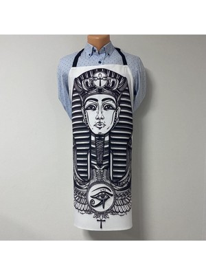 Mediterian Çok Renkli Mutfak Önlüğü, Şık ve Rahat, Polyester, 100x100 cm