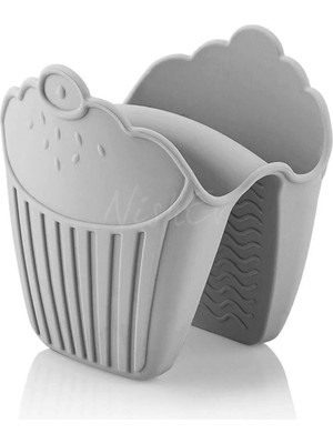 Mediterian Gri silikon fırın eldiveni seti, kaymaz ve ısı yalıtımlı kullanım kolaylığıyla