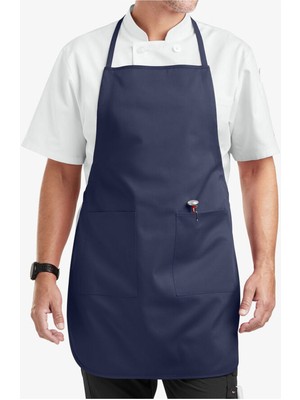 Mediterian Lacivert unisex mutfak önlüğü, şık ve kullanışlı, pamuk materyal, 85x60 cm