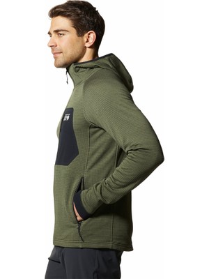 Mountain Hardwear Polartec Power Grid Full Zip Hoody Erkek Polar Üst