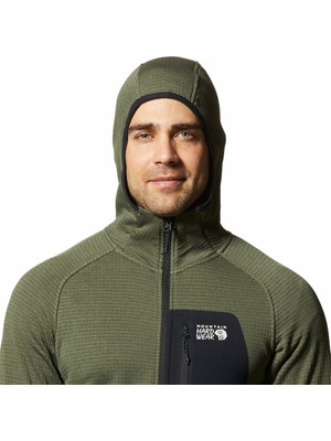 Mountain Hardwear Polartec Power Grid Full Zip Hoody Erkek Polar Üst