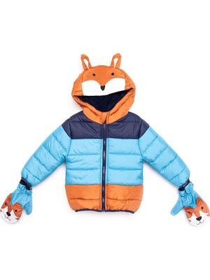 Midimod Basic Erkek Blok Desenli Tilki Eldivenli Mont Erkek Bebek
