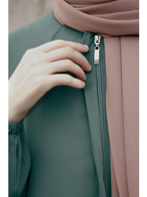 Ande Tesettür Sare Ferace - Mint yeşil