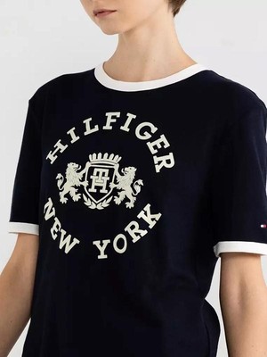 Organıc Cotton New Season Women's Velvet College Logo T-Shırt