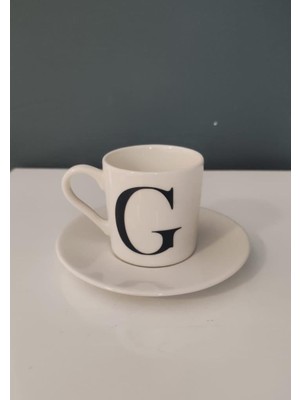 Decorıum Kum G Harfli Kahve Fincanı