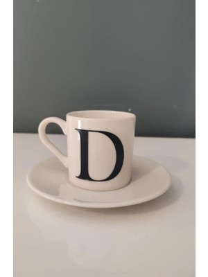 Decorıum Kum D Harfli Kahve Fincanı