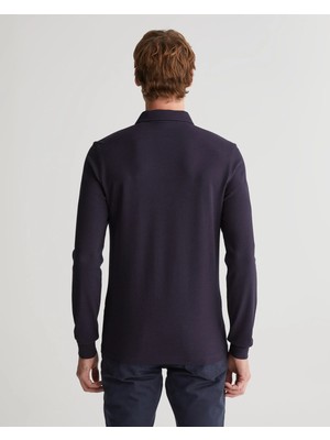 Gant Erkek Regular Fit Logolu Polo Kazak-Lacivert