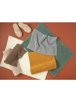 Tekno Trust Paige Polyester Makarna Banyo Paspası 50x80 Cm Ekru
