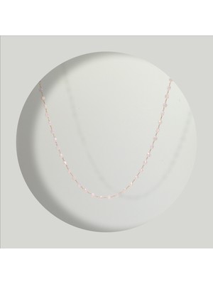 Four Solos FourSolos Çelik Kadın Kolye, Beyaz Boncuk Detaylı, Gold Renk, No:90