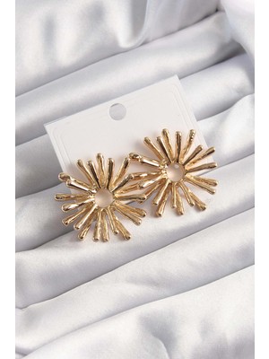 Callerrons Accessories Gold Renk Kemik Model Küpe - EBJ241123W28285