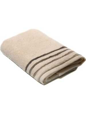 %100 Pamuk Ithal 4 Çizgili Fitil Işlemeli Banyo Havlusu 50X100