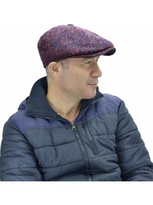 Peaky Blinders Ingiliz Model Yün Kasket Bordo