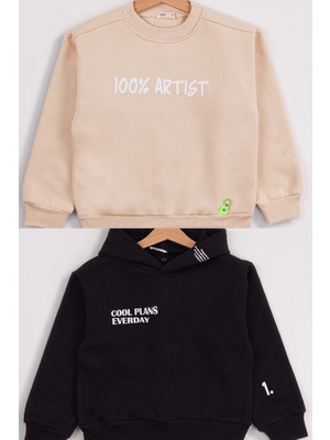 Harika Kids Erkek Çocuk 2'li Paket Basic Sweatshirt