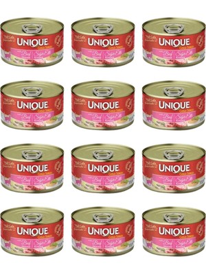 Unique Gold Series Sığır Etli Konserve Yaş Kedi Maması 85 gr 12 Li